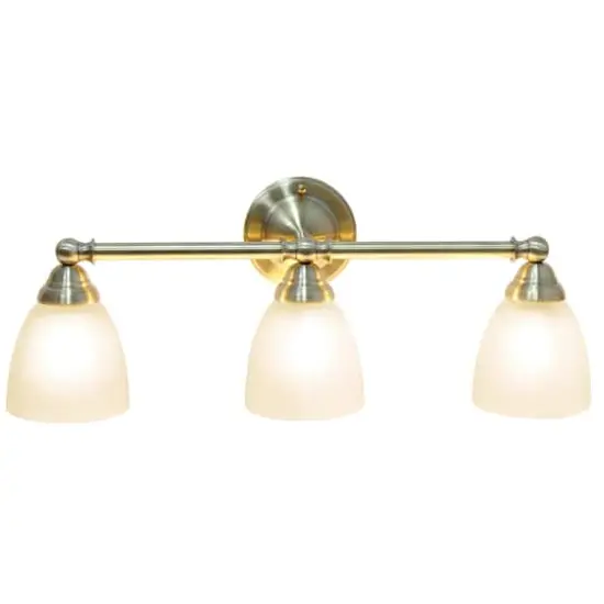 Lalia Home Essentix 3 Light Clear Shade Vanity Antique Brass {4}