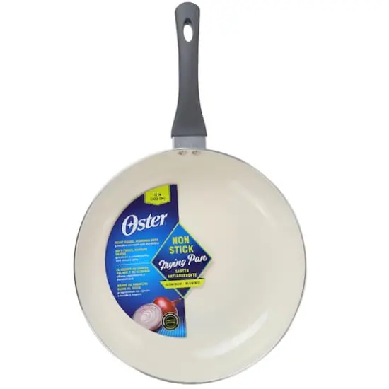 Oster Ridge Valley 12" Gray Aluminum Nonstick Frying Pan {5}