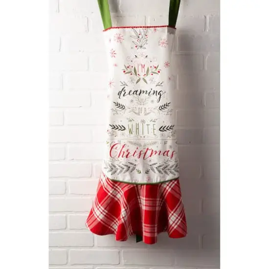 DII&reg; White Christmas Tree Ruffle Apron {5}