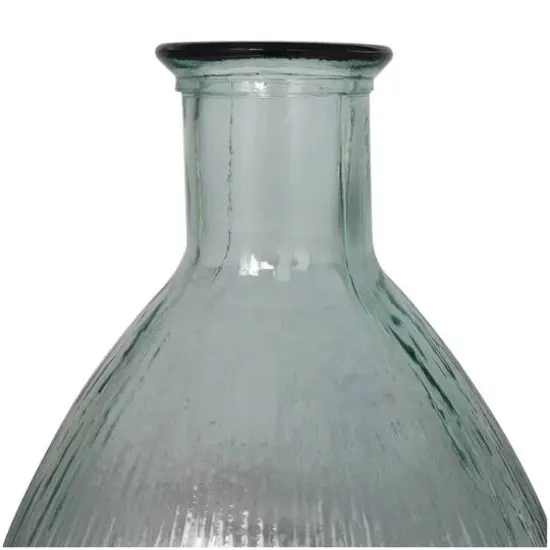 23" Clear Ribbed Spanish Bottle Vase {8}