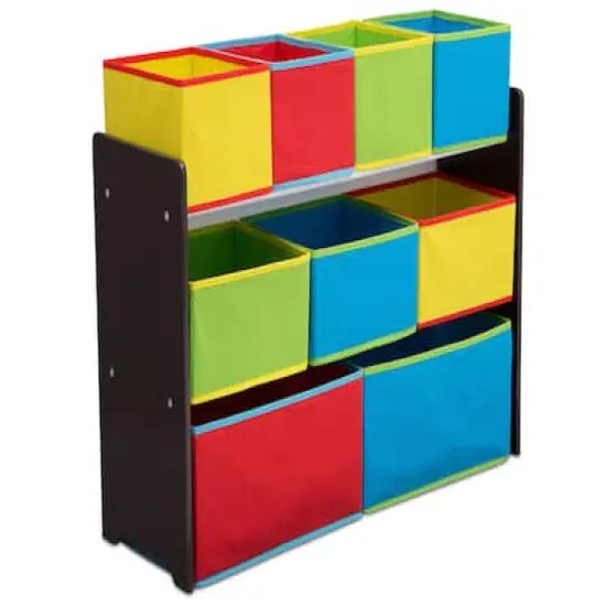 Delta Children Deluxe Multi Bin Toy Organizer with Storage Bins Multi/Black {6}