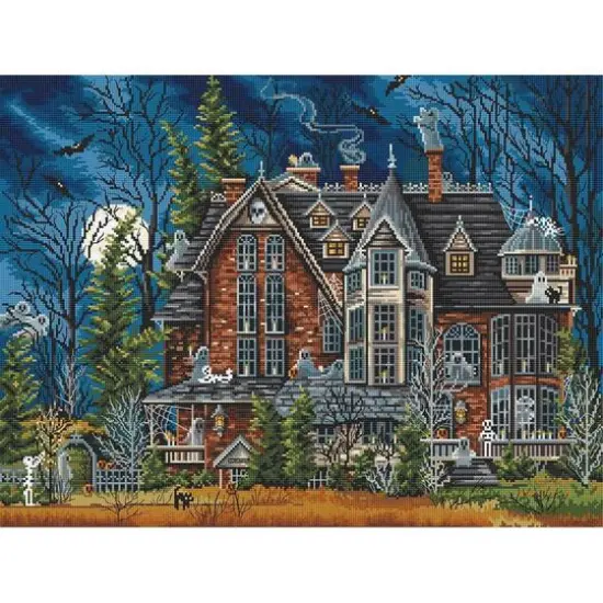 Letistitch Decorating the Haunted House Counted Cross Stitch Kit {1}