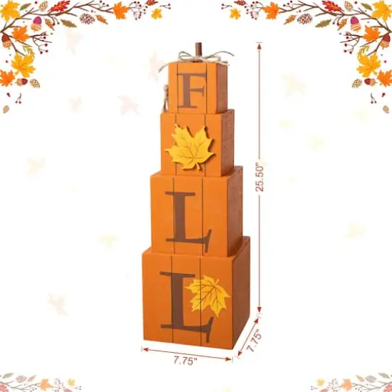 Glitzhome&reg; 25.5" Double-Sided Wood Fall & Halloween Porch D&eacute;cor {9}