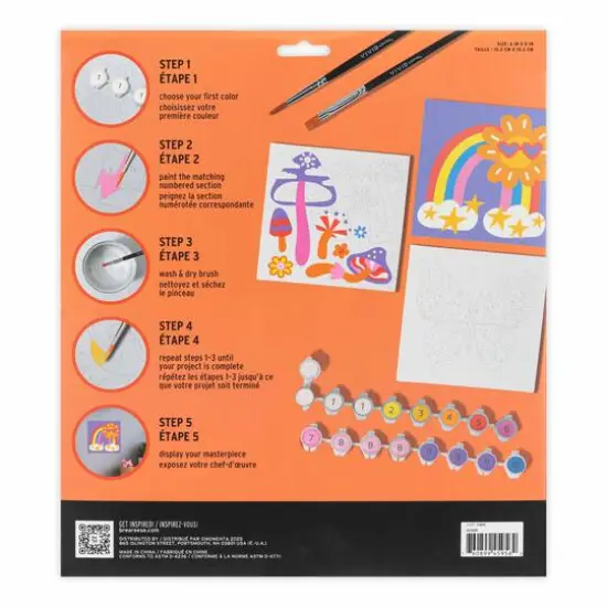 VIVID by Brea Reese&reg; Retro Squares Acrylic Paint-by-Number Kit {6}