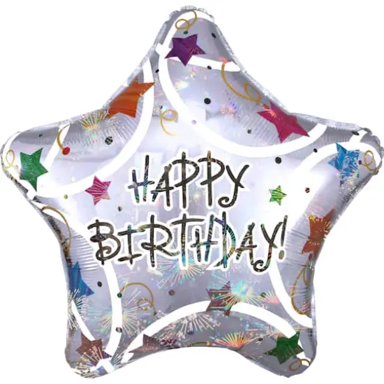 32" Happy Birthday Holographic Balloon {1}