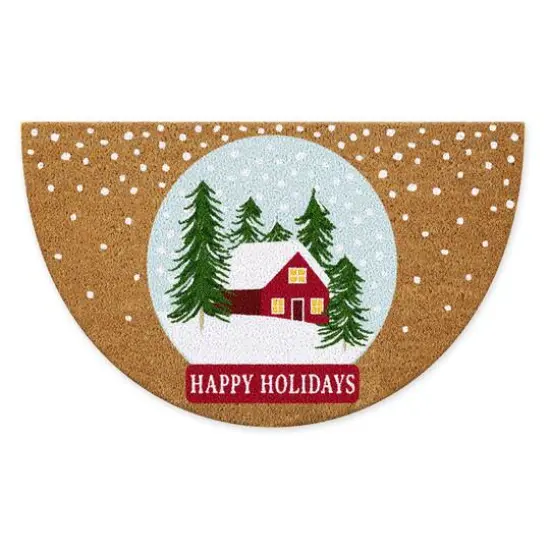 DII&reg; Happy Holidays Snowglobe Doormat {1}