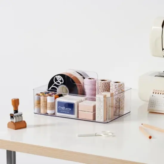 Clear Storage Caddy with Handle by Simply Tidy&trade; {4}