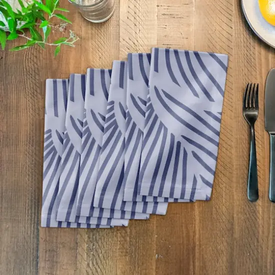 Blue Fronds 10" x 10" Cotton Twill Napkin {4}