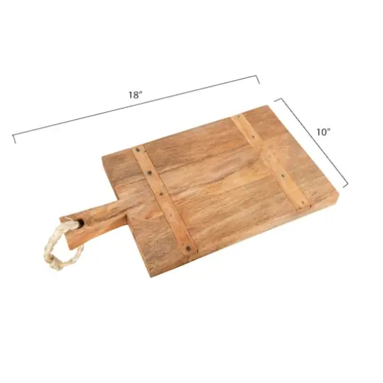 Hello Honey&reg; 18" Mango Wood Cheese Board with Rope on Handle {3}