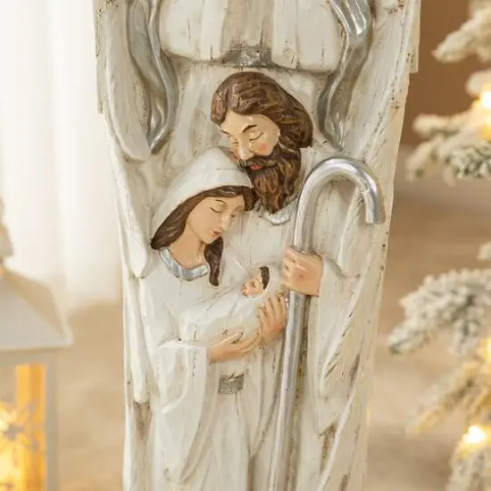 Glitzhome&reg; 30.5" Ivory Nativity Angel Porch D&eacute;cor {5}
