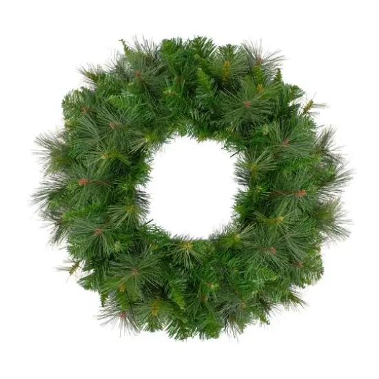 24" Canyon Pine Mixed Greens Artificial Wreath {4}