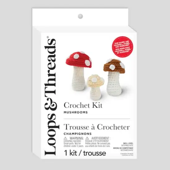 Intermediate Mushrooms Amigurumi Crochet Kit by Loops & Threads&reg; {4}