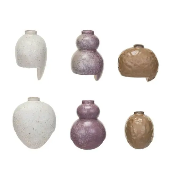 Hello Honey&reg; Multicolor Variously Shaped Stoneware Wall Vase Set {3}