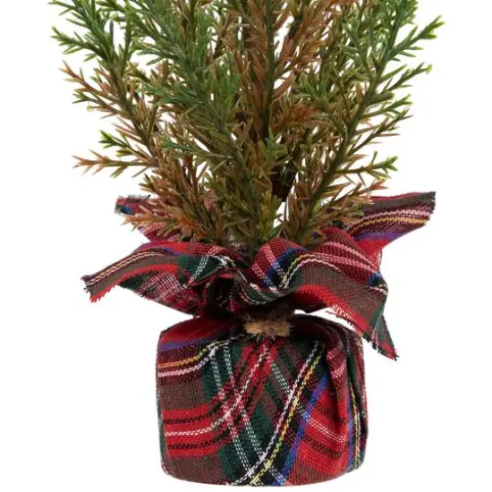 10" Unlit Cedar Artificial Christmas Tree Set {7}