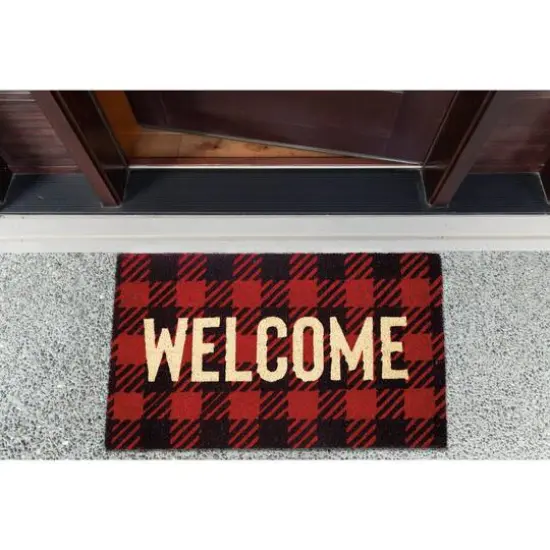 DII&reg; Buffalo Check Welcome Doormat {3}