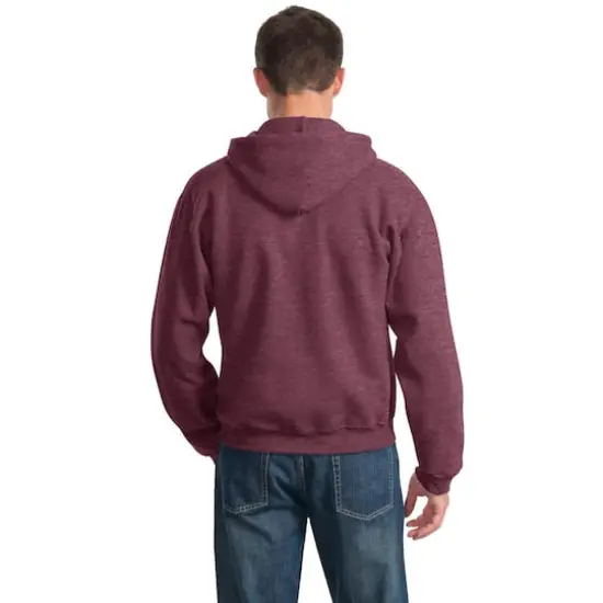JERZEES&reg; NuBlend Pullover Hooded Heathered Sweatshirt Vintage Heather Maroon {6}