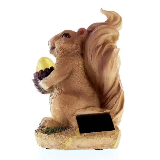 7" Squirrel Solar Statue {5}