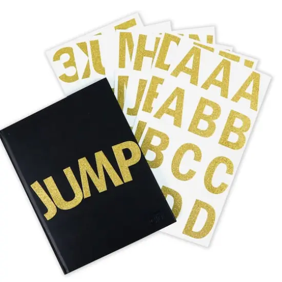 Gold Glitter Alphabet Stickers by Recollections&trade; {5}