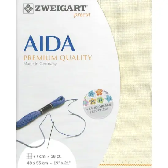 Zweigart&reg; Belfast Fein-Aida 18 Count Pre-Cut Fabric Ivory {1}