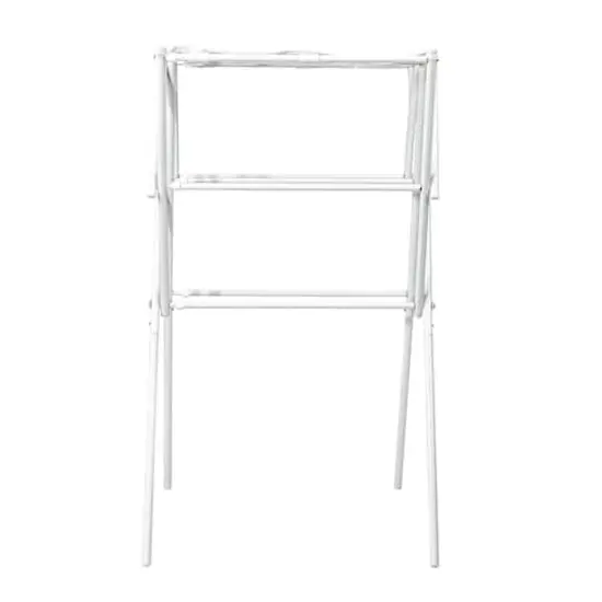 Household Essentials 34" White Clothes Drying Rack {7}