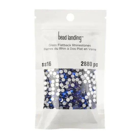 SS16 Glass Flatback Rhinestones by Bead Landing&trade; Sapphire {4}