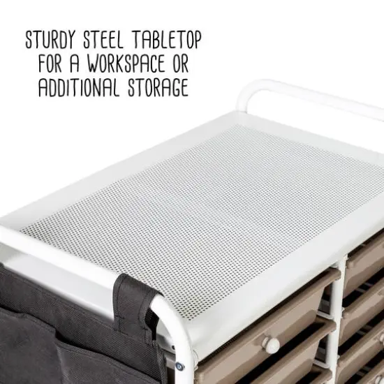 Honey Can Do 12-Drawer Metal Rolling Storage Cart {5}