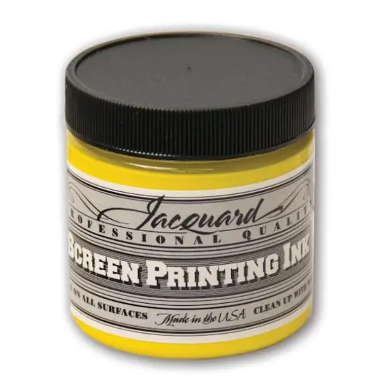 Jacquard Professional Screen Printing Ink, 4oz. Opaque Yellow {1}