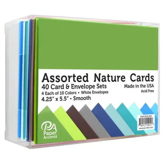 PA Paper&trade; Accents Smooth Nature Card & Envelope Set, 4.25" x 5.5" {1}