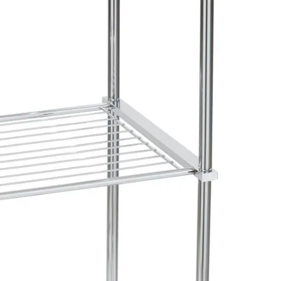 Organize It All 40" Metro Chrome 4-Tier Freestanding Shelving Tower {5}
