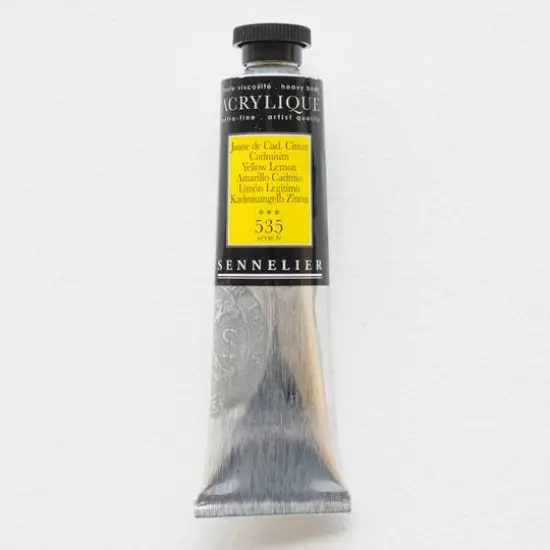 Sennelier Extra Fine Artists' Acrylic Paint, 60mL 535 Cadmium Yellow Lemon S6 {1}