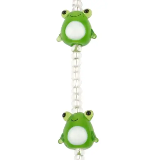 Green Lampwork Glass Frog Beads by Bead Landing&trade; {1}