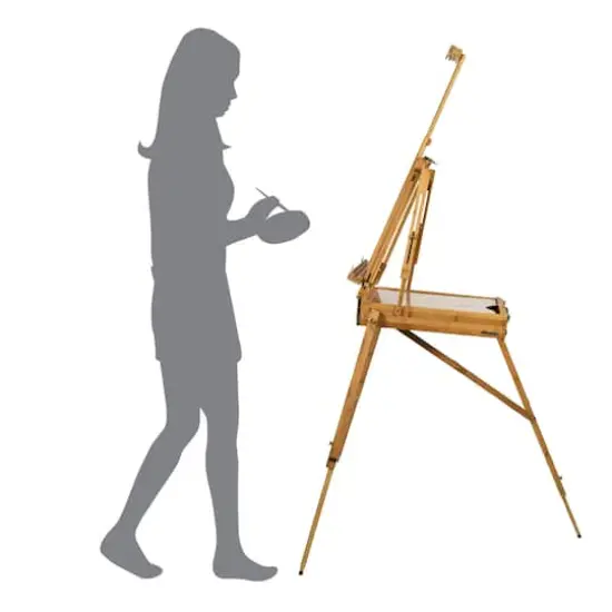 Pacific Arc French Box Bamboo Studio Easel with Storage {7}