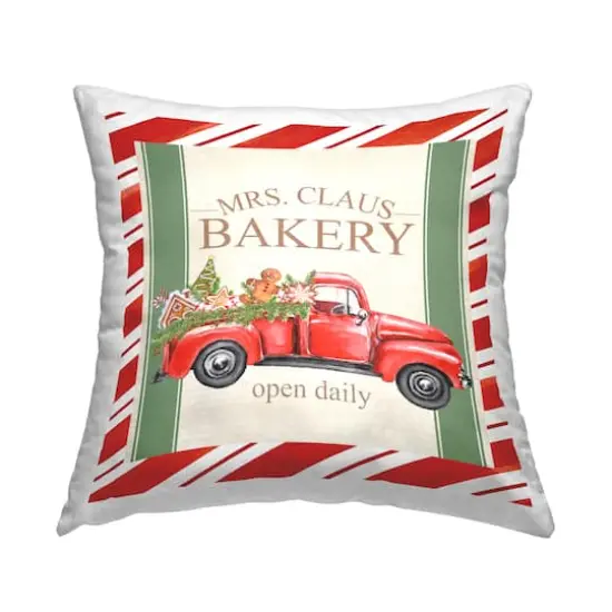 Stupell Industries Mrs. Claus Bakery Christmas Throw Pillow {1}