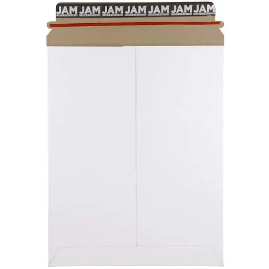 JAM Paper 9.75" x 12.25" White Flat Photo Mailer Peel & Seal Closure Envelopes, 6ct. {1}