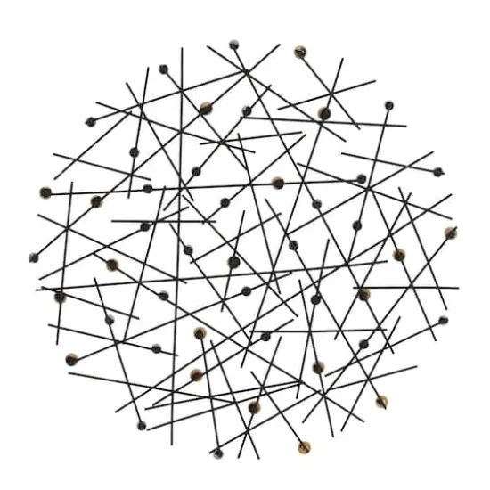 24" Black Metal Contemporary Wall D&eacute;cor {5}