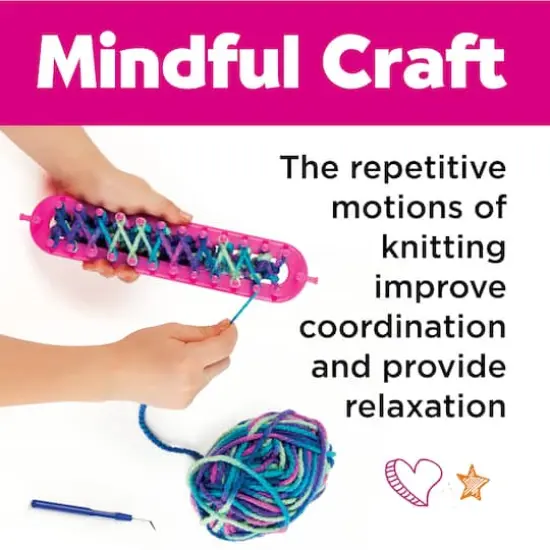 Creativity for Kids Quick Knit Button Scarf Kit {5}
