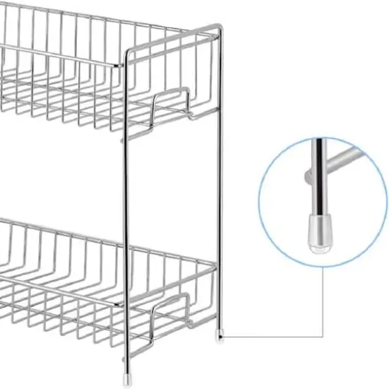 NEX&trade; Silver 2-Tier Standing Rack Countertop Storage Organizer {6}