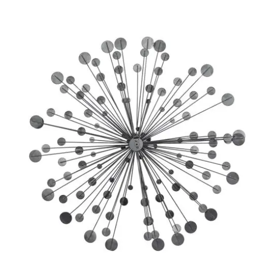 Silver Metal Starburst Modern Wall D&eacute;cor Set {6}
