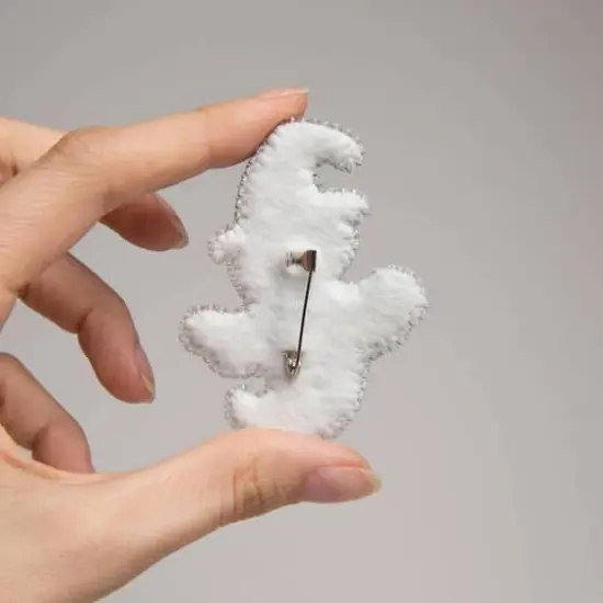 Crystal Art Beadwork Kit For Creating Broоch Ghost {5}