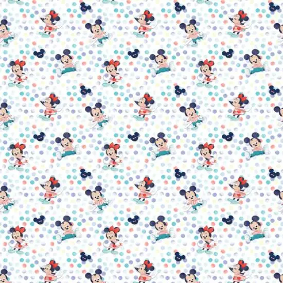 Disney&reg; Mickey & Minnie Polka Dot Cotton Fabric {1}