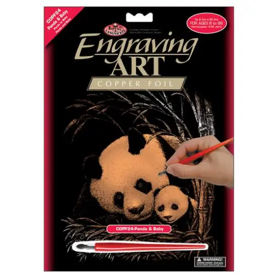 Royal & Langnickel&reg; Panda & Baby Copper Foil Engraving Art Kit {1}