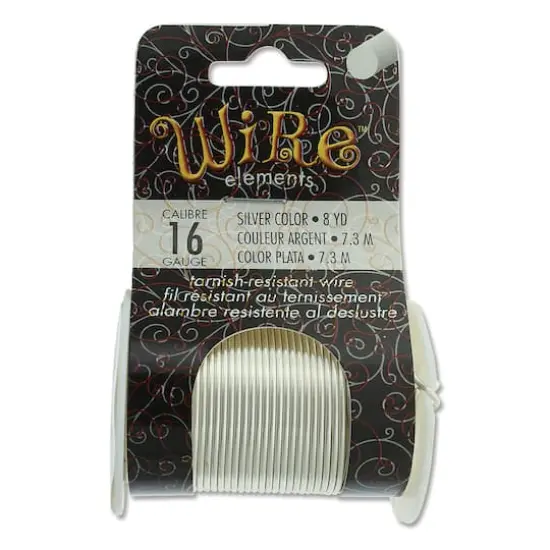 The Beadsmith&reg; Wire&trade; Elements 16 Gauge Tarnish-Resistant Wire Silver {1}