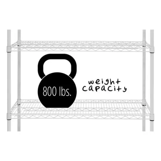 Honey Can Do White 5-Tier Heavy-Duty Adjustable Shelving Unit {14}