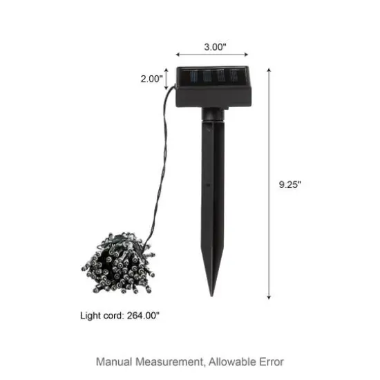 Glitzhome&reg; 38.5ft. 100ct. LED Solar String Lights, 2ct. {9}