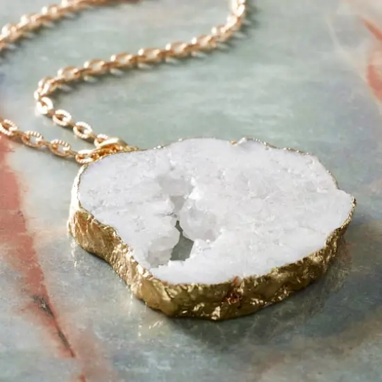 Signature Color Shop White Druzy Quartz Pendant By Bead Landing&trade; {3}