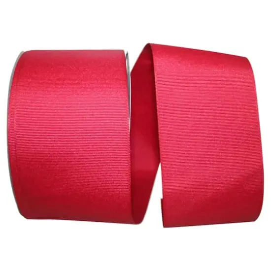 JAM Paper 3" Grosgrain Texture Wired Ribbon Cranberry {1}