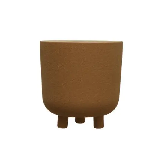 7" Stoneware Footed Planter {1}
