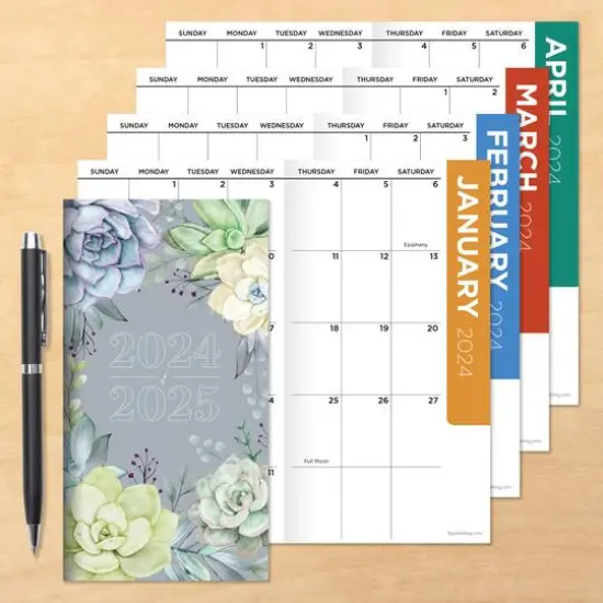 2024-2025 Succulent Monthly Pocket Planner {5}