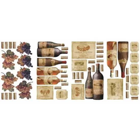 RoomMates Wine Tasting Peel & Stick Wall Decals {1}