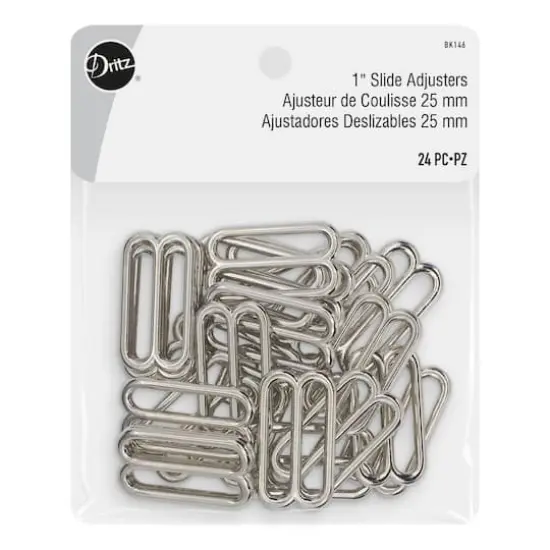Dritz&reg; Silver 1" Slide Adjusters, 24ct. {1}